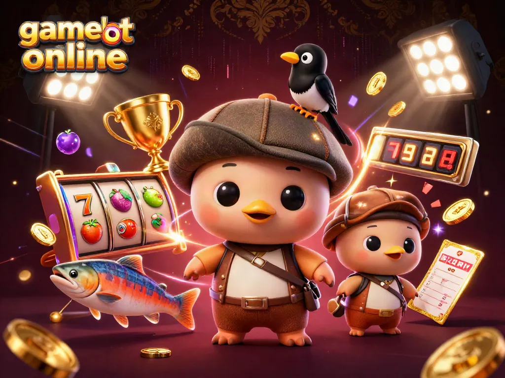 Engage with game slot online thrills featuring vibrant characters and dynamic slot elements.