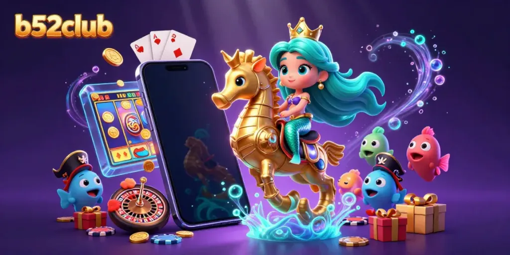 Experience the vibrant b52club underwater casino adventure featuring stunning characters and thrilling slot game action.