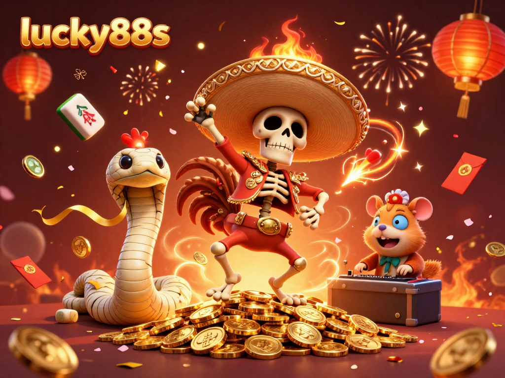 Experience thrilling wins with lucky88s at an exciting 3D digital casino celebration.